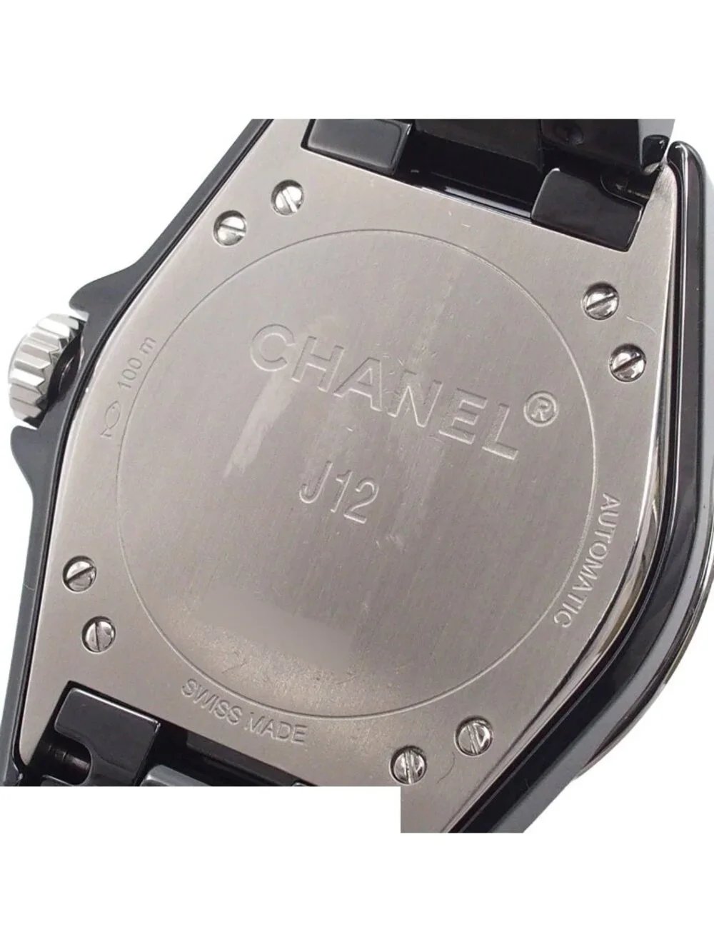 Chanel Black Ceramic SS Diamond 11 PD Small Second Watch Automatic